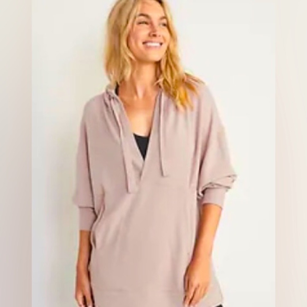 Old Navy Beige Tunic Hoodie